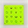 Reflective stickers "smiles", d = 2 cm, 16 pcs on the sheet, color yellow color