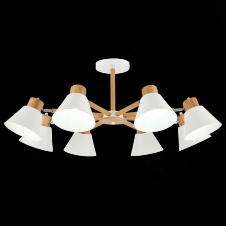 Ceiling EVOLUCE lamp. Sle103702-08. BUVE. 8x60 watts, E27, 85.5x85.5x37 cm, color light wood, white-1