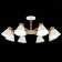 Ceiling EVOLUCE lamp. Sle103702-08. BUVE. 8x60 watts, E27, 85.5x85.5x37 cm, color light wood, white