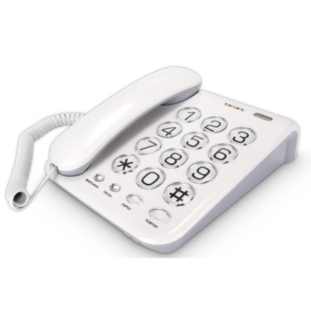 Texet TX 262 phone, wired, call volume control, large buttons, light gray-1