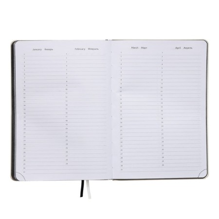 Leduced Diary A5, 160 sheets, Devente.tropicana, Soft Cover made of artificial leather, black cut, stamping foil, block 70 g/m2-9