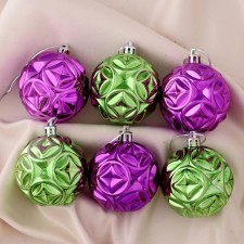 Set of balls plastic D-6 cm, 6 pcs 