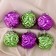 Set of balls plastic D-6 cm, 6 pcs "Sphere" purple-green