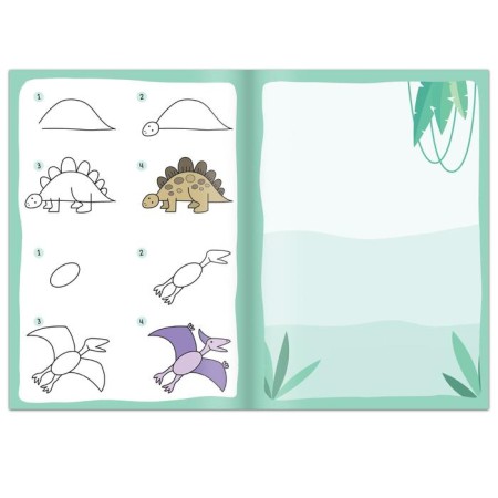 The book "I am learning to draw dinosaurs", 16 p.-1