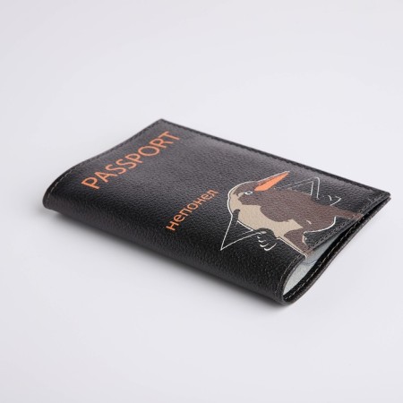 Cover for passport, black color-3
