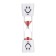 Sanding clock "Tail", for 5 minutes, 10 x 2 cm, red