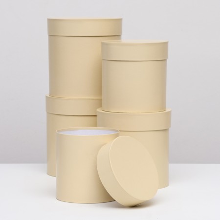 Set of round boxes 5V1 "Vanilla Purovar", 20 × 20 –15 × 15 cm-1