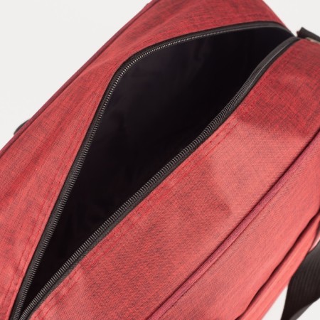 Road bag with lightning, external pocket, long belt, burgundy color-2