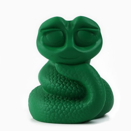 The piggy bank "Snake", green, 15.5 x 12.5 cm-1