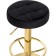 Barrier stool Marun metal/velor, gold/black 39x39x63 cm