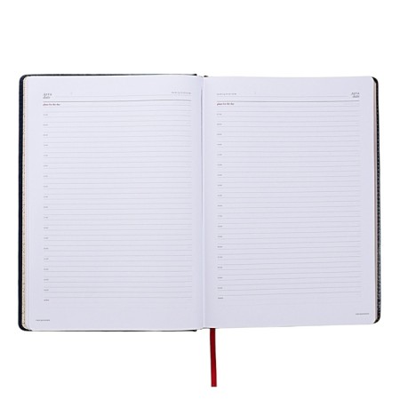 Diary of Leduced A4, 136 sheets of Sidney Nebraska, solid cover, artificial leather, gold cut, liesse, blue-13
