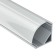 Aluminum profile of the Led Strip Alm008S-2M, 200x1.6x1.6 cm, silver color
