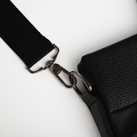 Male Business Bag, Textura, 2 external pockets, black color-5
