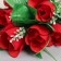 Bouquet "Rose with leaves and herbs" 31 cm, red