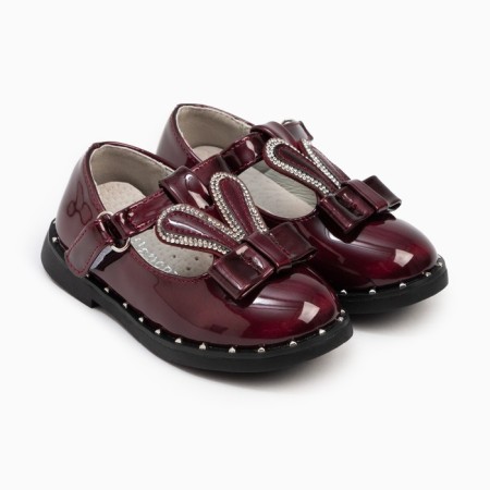 Sandals for the girl, burgundy color, size 25