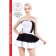The upper part of the maid costume, Pecado BDSM, corset, headdress, black and white, 42