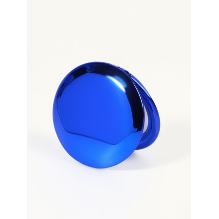Mirror Warehouse Circle (2) C/Ficked up D6.5cm metallic plastic blue bag QF-1