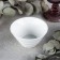 Porcelain relief salad, 150 ml, white color