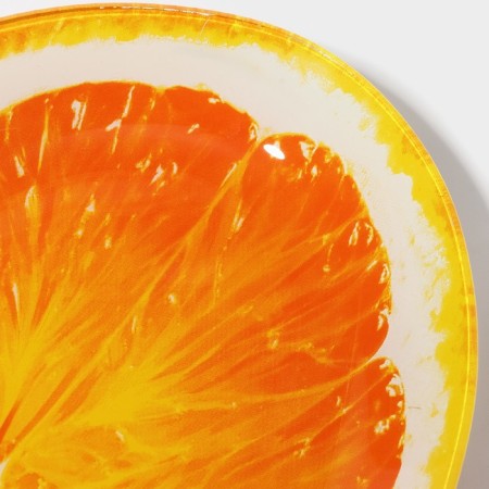 Glass Serving Oval Dula "Juicy Orange", 24.5 × 15 cm, Orange color-3