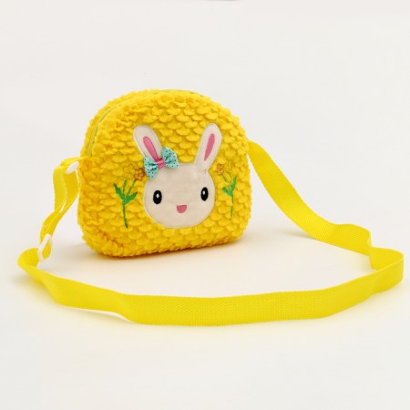 Children's bag "Bunny with a bow", 20 cm, yellow color
