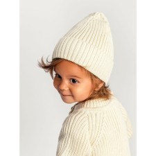 Шапка с отворотом детская Amarobaby Pure Love Tot, размер 40-42 см, цвет молочный