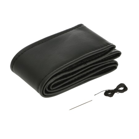 Sewing, eco-leather, black, thread, needle, size 2xl, 42-44 cm,