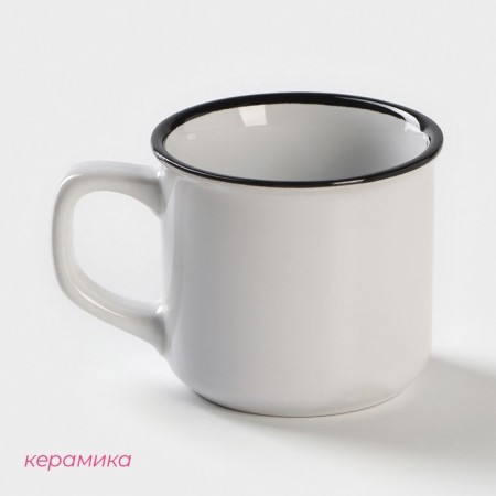 Ceramic share mug "Coffee", 165 ml, white color-1