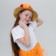 Carnival hat "Autumn bouquet", beige, p. 52–54 cm