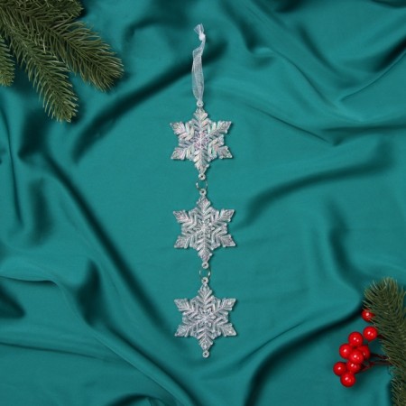 Christmas tree decoration "Snowwink suspended" 23x5.5 cm, transparent overflow