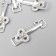 Decor for creativity Metal buckle "Key with heart" silver, rhinestones 3.7x1.4 cm