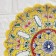 Rishtan ceramics "Flowers", 23 cm, yellow fruit
