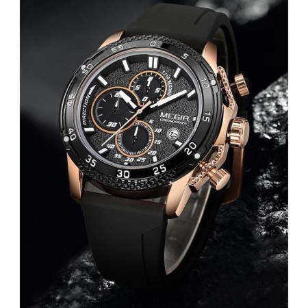 Men's watch, D-4.6 cm, with chronograph, 3 atm, luminous-2