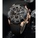 Men's watch, D-4.6 cm, with chronograph, 3 atm, luminous
