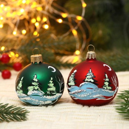Set of balls "Forest" 2pcs, D-7 cm-1