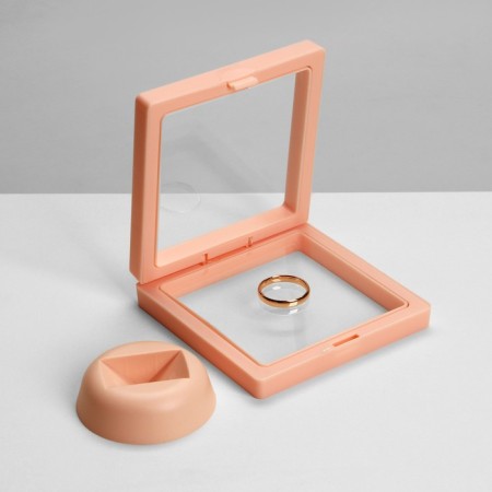 Romb decoration stand, 9 × 2.5 × 9 cm, pink color-1