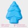 Baking uniform "Christmas tree", silicone, 13.5 × 10.5 cm, blue color