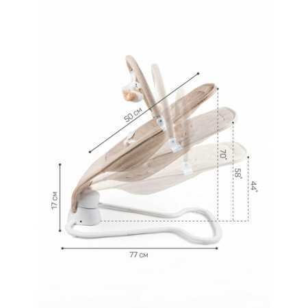 Electric shafts children's Amarobaby Happy Swing, beige color-17