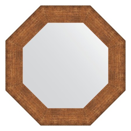Mirror in the baguette frame, copper chain mail 88 mm, 61x61 cm