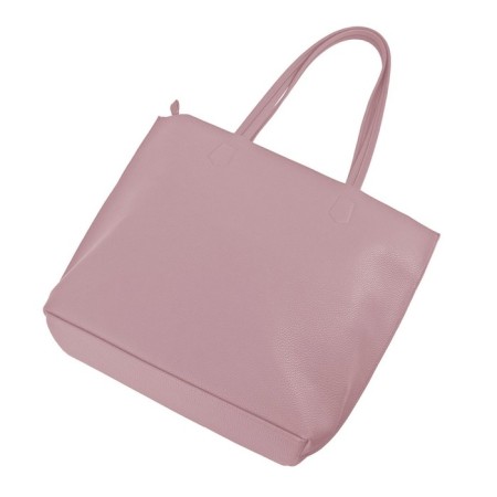 Bag women, genuine leather, pink, 30x11x35 cm-1
