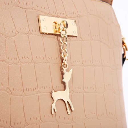 Cross-Bodi Bag on a zipper, beige color-3