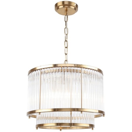 Suspended chandelier Two-ONE 4XE14 40W, size 40x40x40-92 cm, bronze color