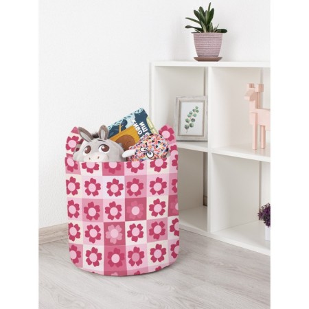Basket for toys "Panel in a flower, size 35x35 cm