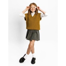 Vest for girls, height 146 cm, yellow color