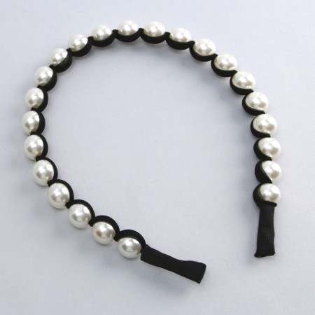 Hair rim with pearls "Choose happiness"-3