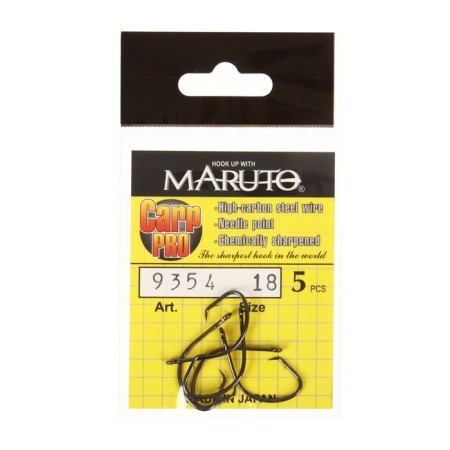 Carp hooks Maruto 9354, BN color, No. 18 Carp Pro, 5 pcs.