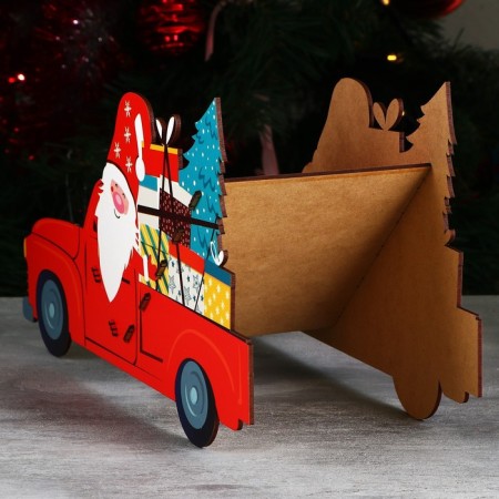 Organizer for bottles "Santa Claus in the car"-9