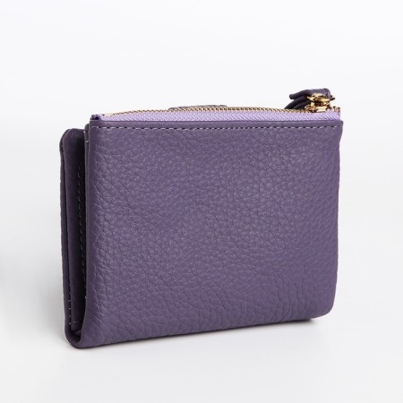 Women's wallet on the button, purple color-1