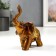 Polystone souvenir "Elephant in the Golden Popone with Patterns" Lacu 13x11x6.8 cm