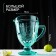 Glass Glass Magistro "La-Channel", 1.1 l, the color turquoise
