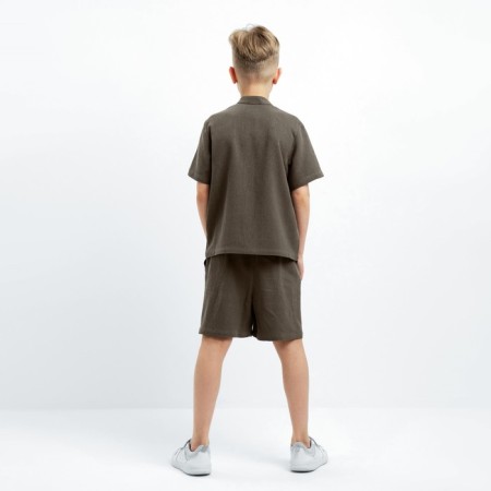 Set for a boy (shirt, shorts) minku green color, height 140-2